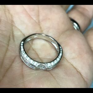 Sterling Silver CZ wedding / Anniversary band
